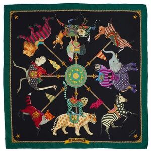 Echo The Menagerie 100% silk scarf
